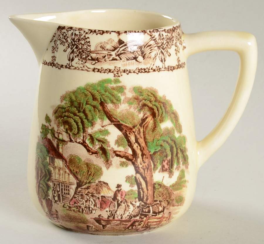 Rural Scenes Brown Multicolor 24 Oz Pitcher by Arthur J Wilkinson-1