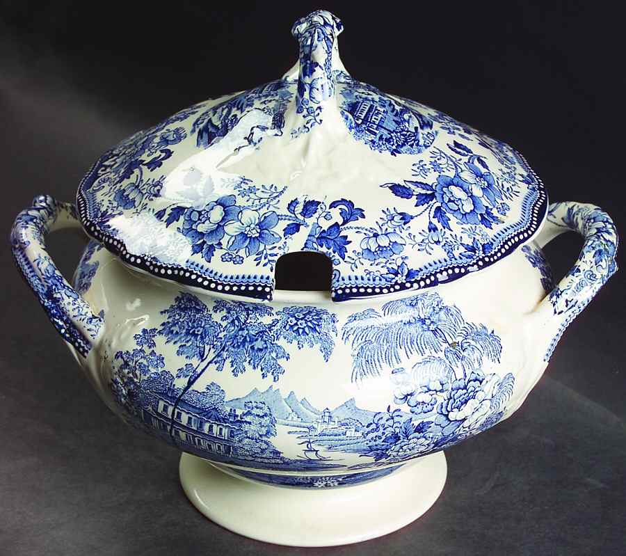 Tonquin Blue Small Tureen & Lid by Royal Staffordshire-1
