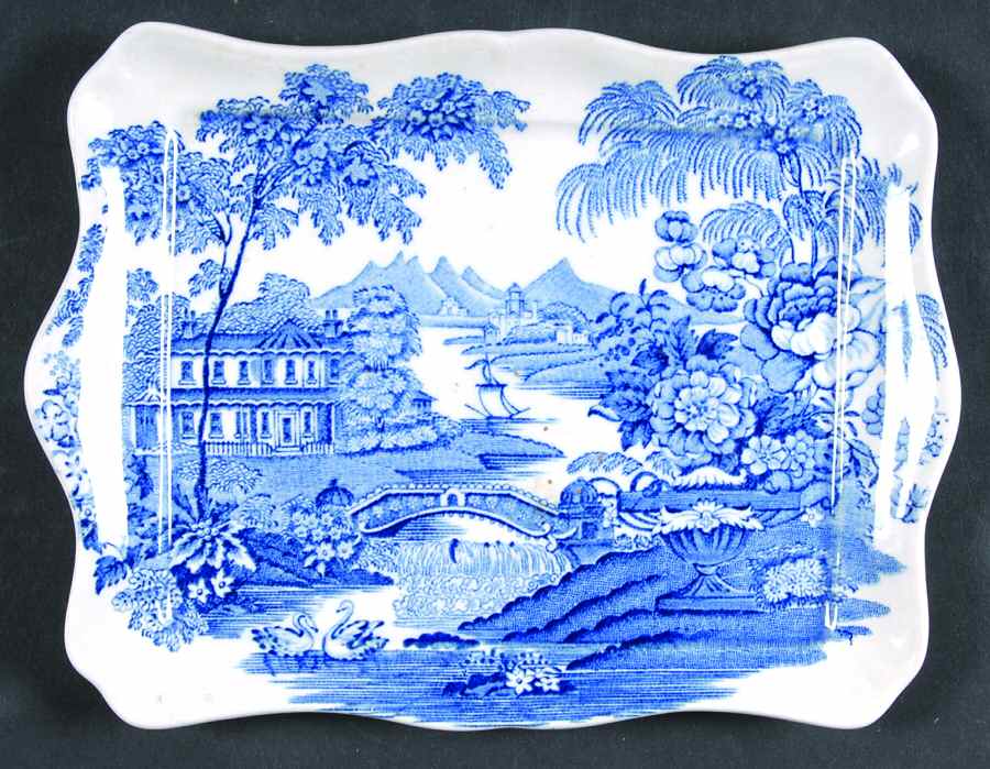 Tonquin Blue Rectangular Butter No Lid by Royal Staffordshire-1