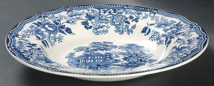 Tonquin Blue Rim Soup Bowl by Royal Staffordshire-1