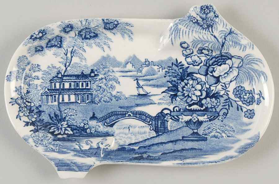 Tonquin Blue Tray for Mini Creamer & Open Sugar by Royal Staffordshire-1