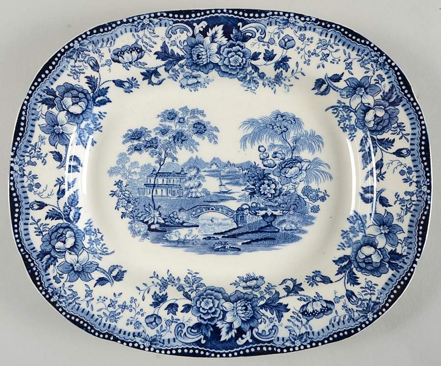 Tonquin Blue 11" Oval Serving Platter by Royal Staffordshire-1