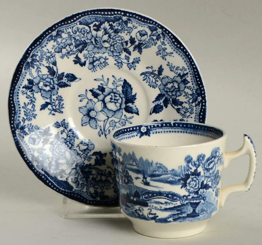 Tonquin Blue Flat Demitasse Cup & Saucer Set by Royal Staffordshire-1