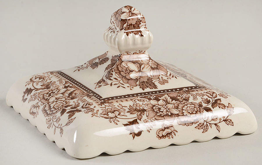 Tonquin Brown Lid for Pesistal Wedding Bowl by Royal Staffordshire-1