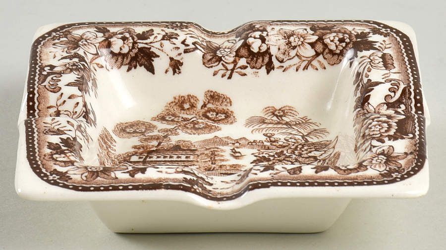 Tonquin Brown 4" Square Ashtray by Royal Staffordshire-1