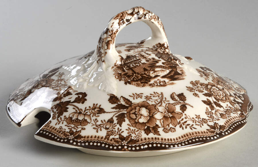 Tonquin Brown Lid for Small Tureen by Royal Staffordshire-1
