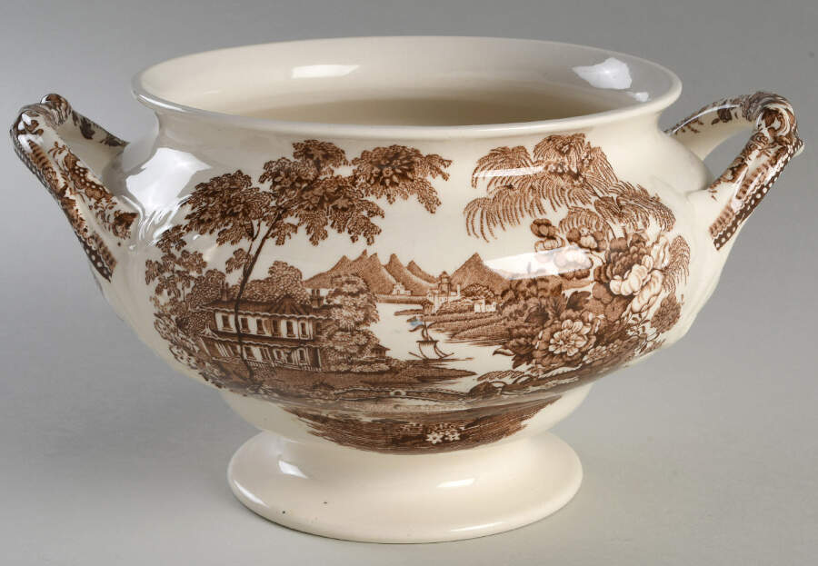 Tonquin Brown Small Tureen No LId by Royal Staffordshire-1
