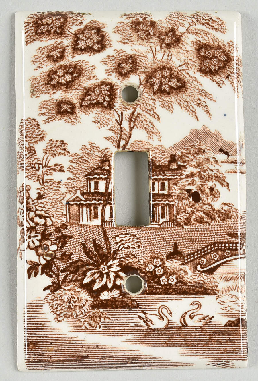 Tonquin Brown Single Light Switch Cover by Royal Staffordshire-1