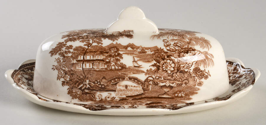 Tonquin Brown 1/4 Lb Covered Butter by Royal Staffordshire-1