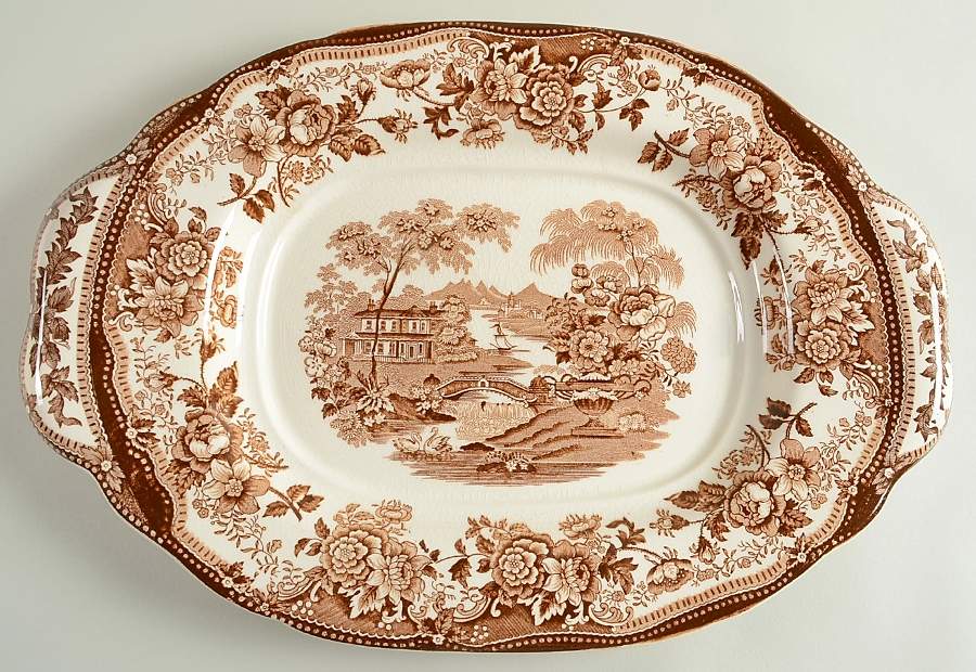 Tonquin Brown Underplate for Tureen by Royal Staffordshire-1