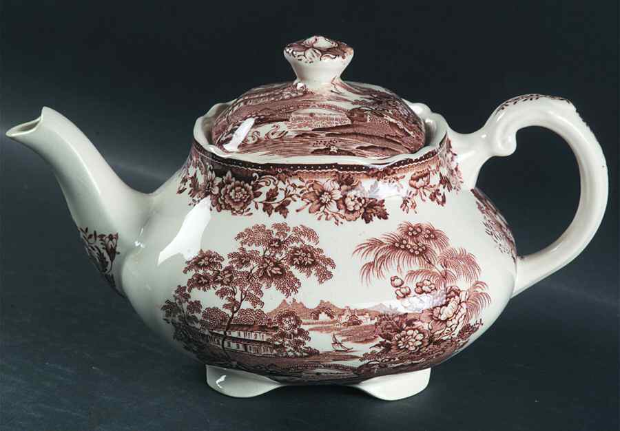 Tonquin Brown Teapot & Lid by Royal Staffordshire-1