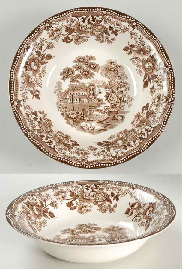 Tonquin Brown 8" Round Vegetable Bowl by Royal Staffordshire-1