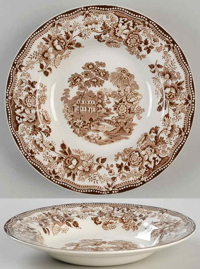 Tonquin Brown Rim Soup Bowl by Royal Staffordshire-1