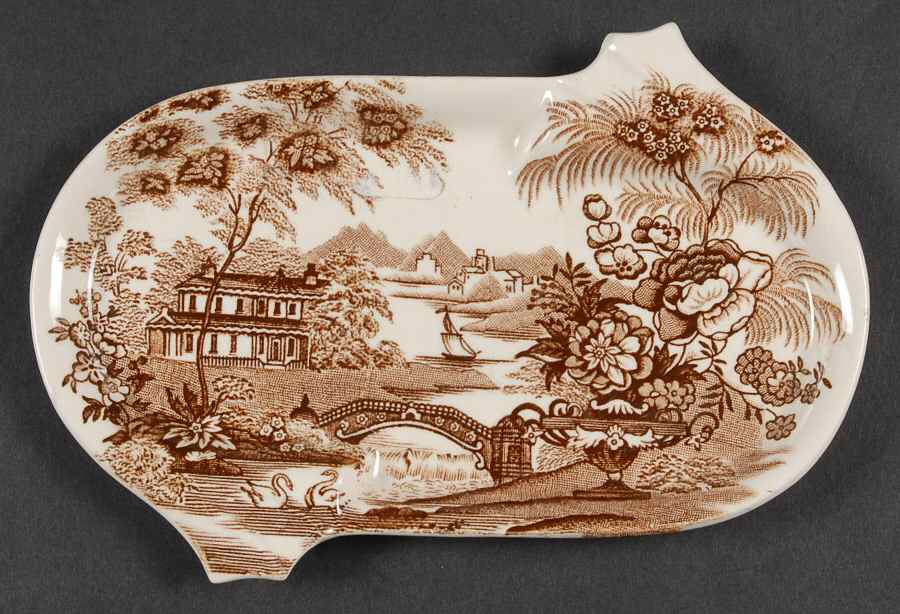 Tonquin Brown Tray for Mini Creamer & Open Sugar by Royal Staffordshire-1