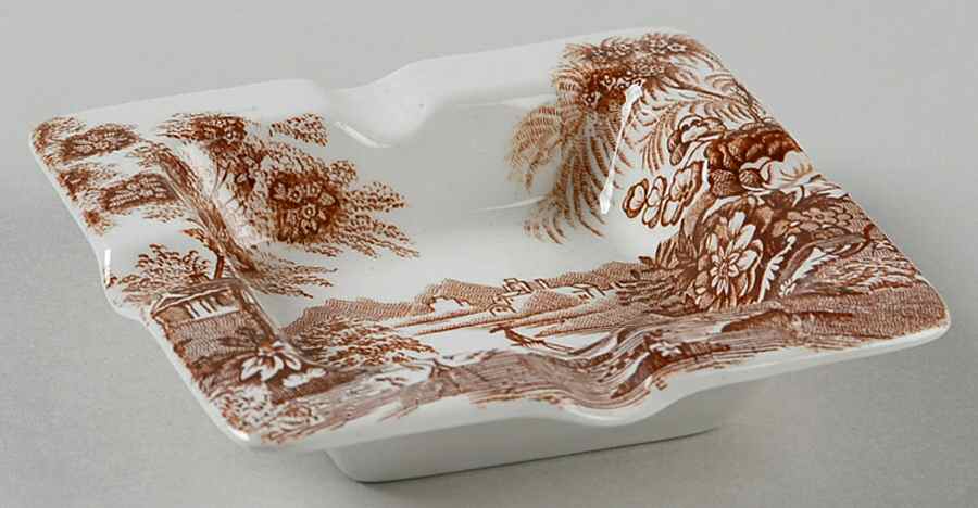 Tonquin Brown 4" Square Ashtray by Royal Staffordshire-1