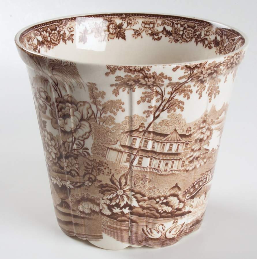 Tonquin Brown Large Cachepot by Royal Staffordshire-1