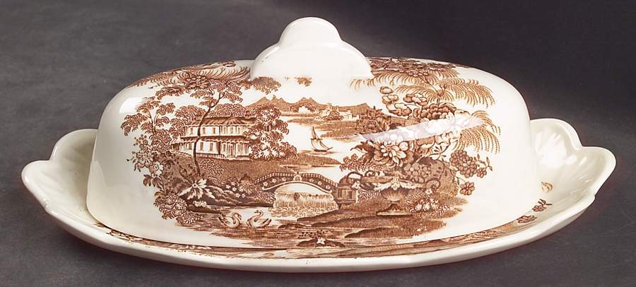 Tonquin Brown 1/4 Lb Covered Butter by Royal Staffordshire-1