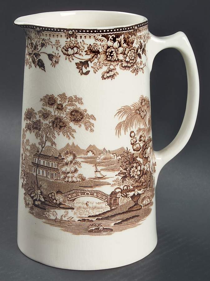 Tonquin Brown 40 Oz Pitcher by Royal Staffordshire-1