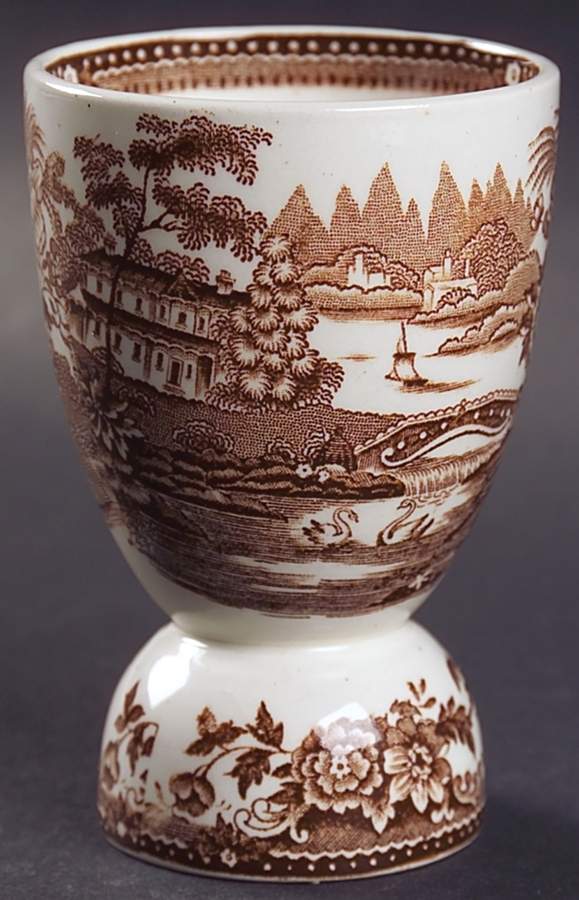 Tonquin Brown Double Egg Cup by Royal Staffordshire-1