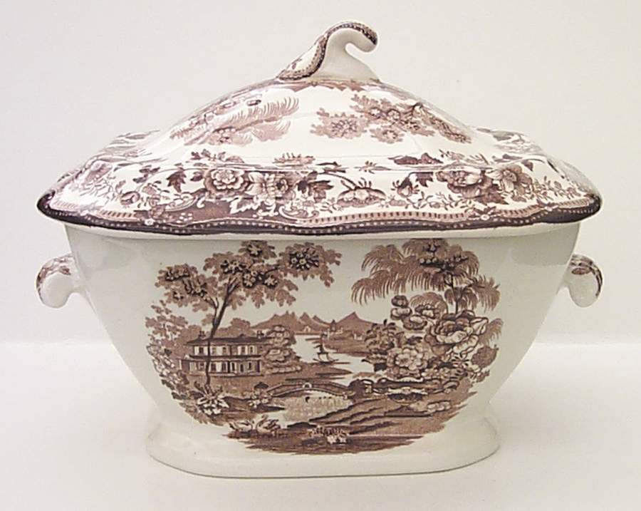 Tonquin Brown Tureen &  Lid by Royal Staffordshire-1