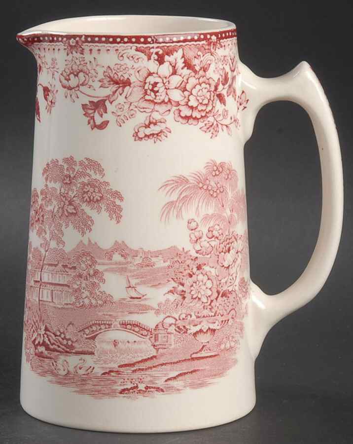 Tonquin Red Pink 20 Oz Pitcher by Royal Staffordshire-1