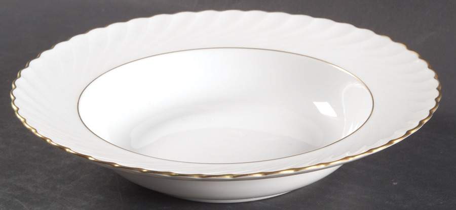 Annette (Gold Trim) Rim Soup Bowl by Royal Tettau-1