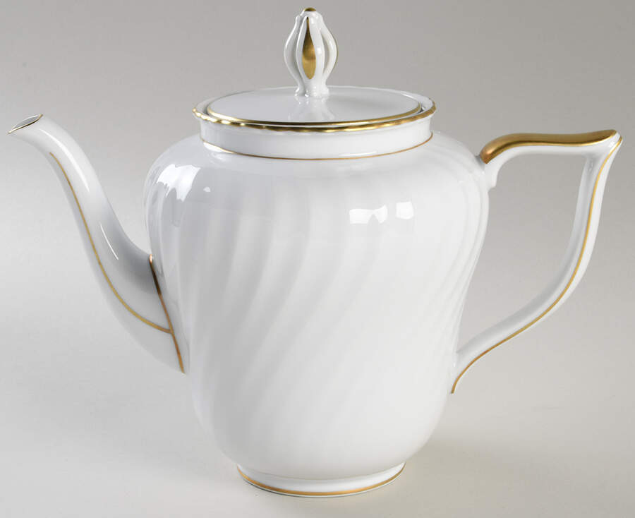 Annette (Gold Trim) Teapot & Lid by Royal Tettau-1