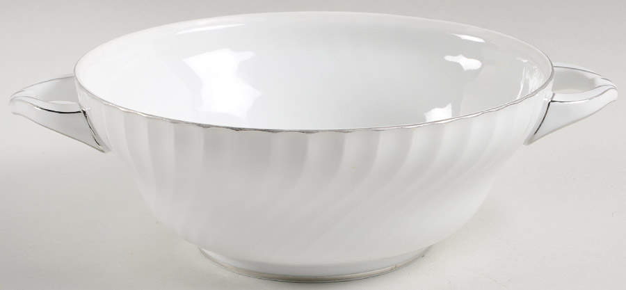 Annette (Platinum Trim) Round Vegetable No Lid by Royal Tettau-1