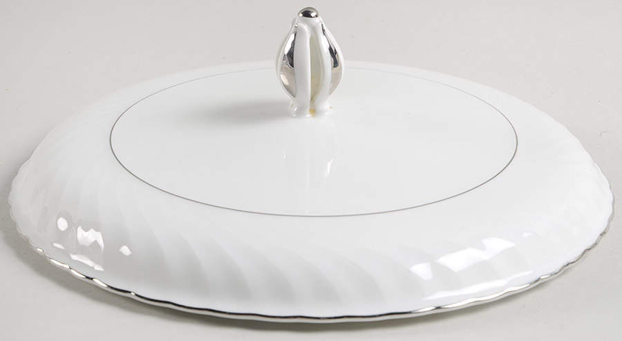 Annette (Platinum Trim) Lid for Round Vegetable by Royal Tettau-1