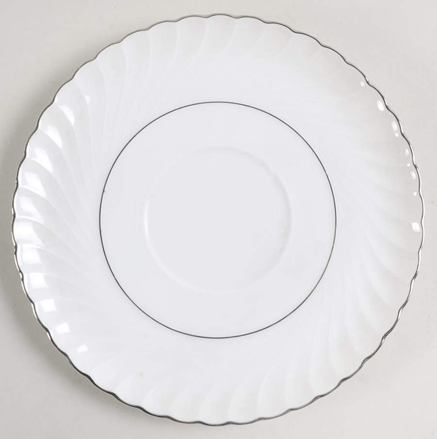 Annette (Platinum Trim) Saucer for Cream Soup Bowl by Royal Tettau-1