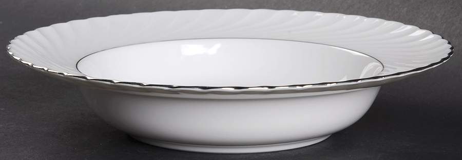 Annette (Platinum Trim) Rim Soup Bowl by Royal Tettau-1