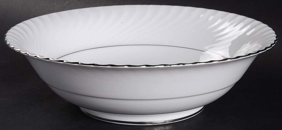 Annette (Platinum Trim) 9" Round Vegetable Bowl by Royal Tettau-1