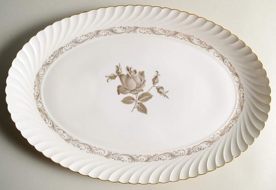 Classic Rose 15" Oval Serving Platter by Royal Tettau-1