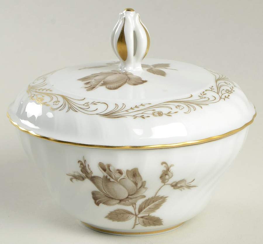 Classic Rose Mini Sugar Bowl & Lid by Royal Tettau-1