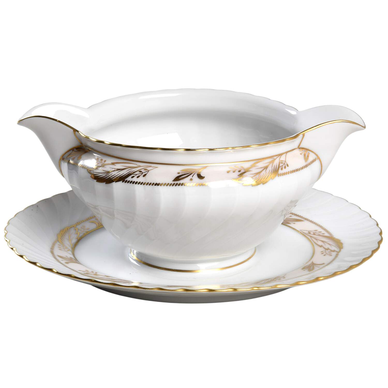 Coronet Gravy Boat with Attached Underplate by Royal Tettau-1