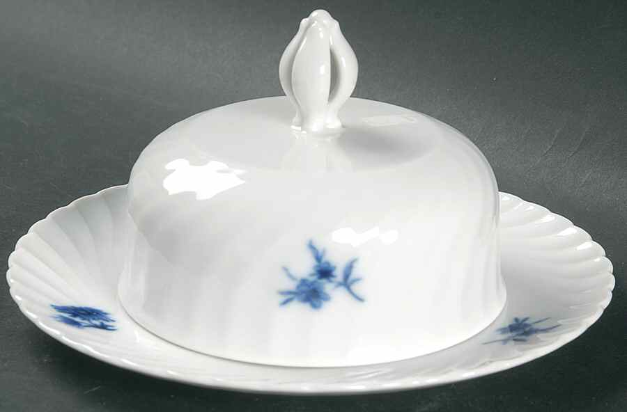 Copenhagen Rose Round Covered Butter by Royal Tettau-1