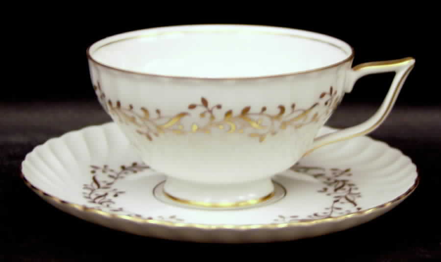 Crestmont Footed Cup & Saucer Set by Royal Tettau-1