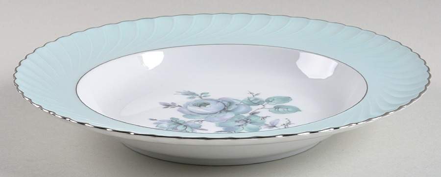 Dawn Rose Large Rim Soup Bowl by Royal Tettau-1