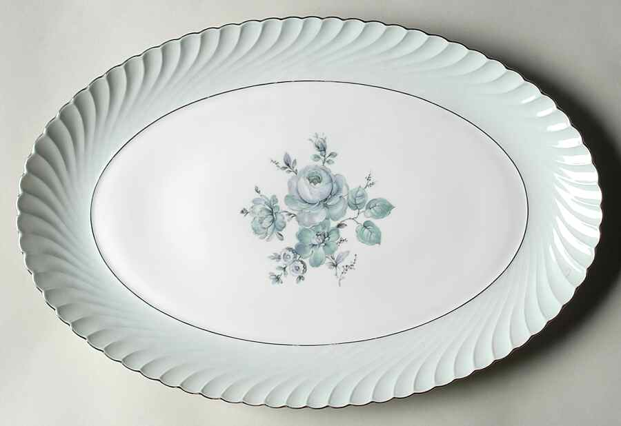 Dawn Rose 15" Oval Serving Platter by Royal Tettau-1