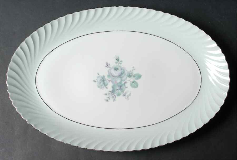 Dawn Rose 13" Oval Serving Platter by Royal Tettau-1