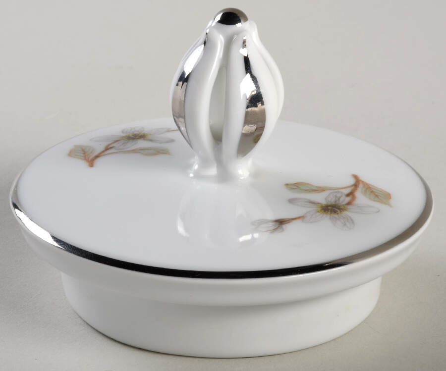 Dogwood (Platinum Trim) Lid for Coffee Pot by Royal Tettau-1