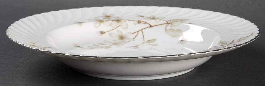 Dogwood (Platinum Trim) Large Rim Soup Bowl by Royal Tettau-1