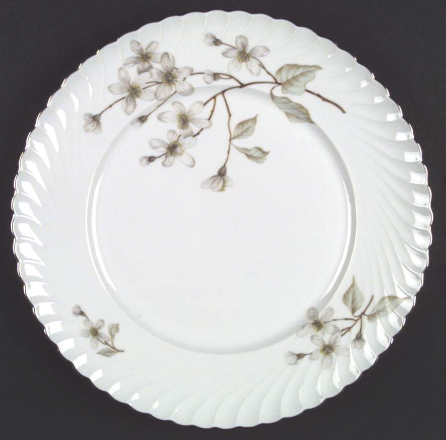 Dogwood (Platinum Trim) Dinner Plate by Royal Tettau-1