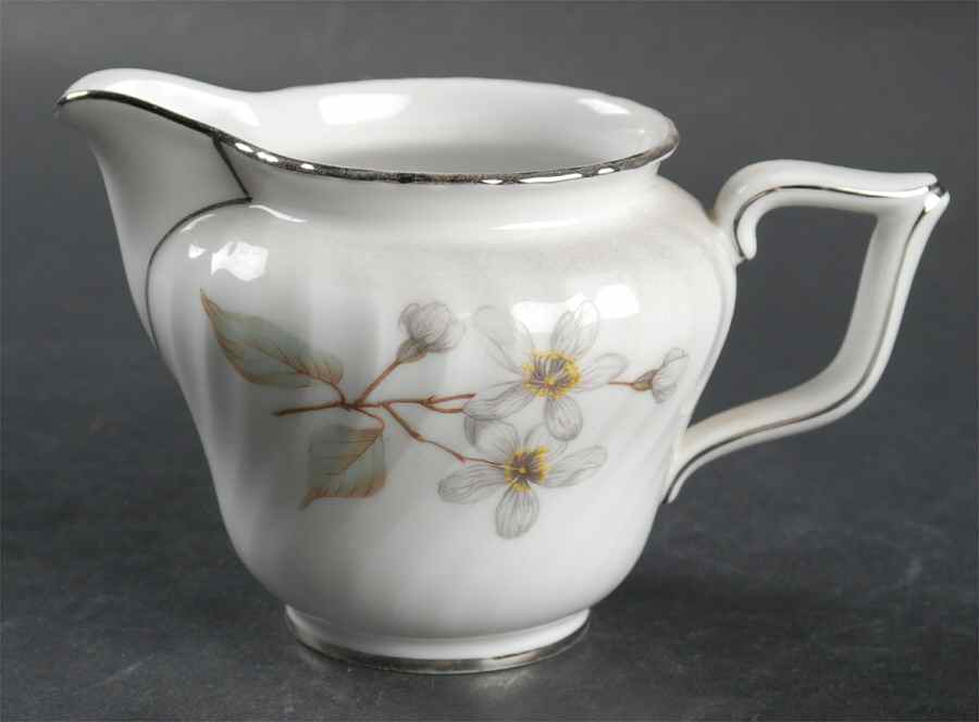 Dogwood (Platinum Trim) Creamer by Royal Tettau-1