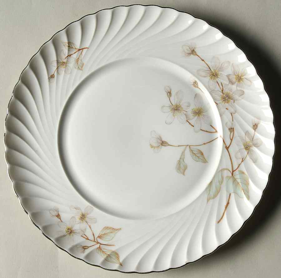 Dogwood (Platinum Trim) Salad Plate by Royal Tettau-1