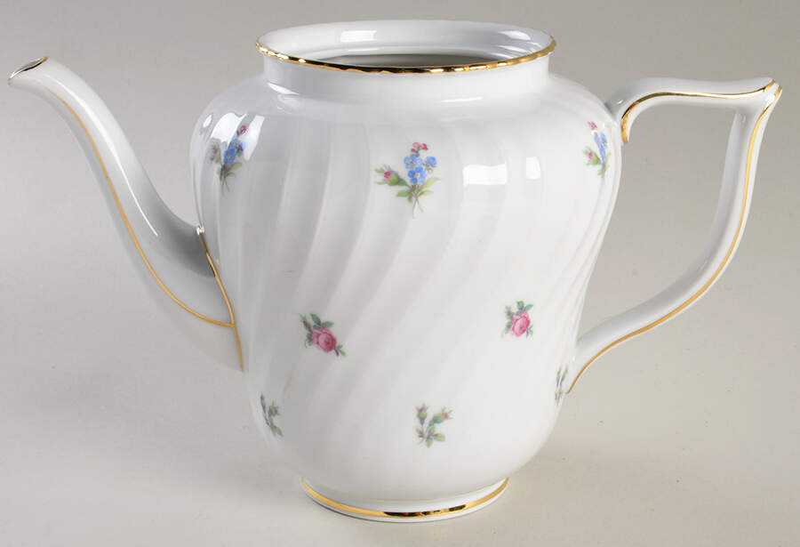 Dresden Flowers (Gold Trim) Coffee Pot No Lid by Royal Tettau-1