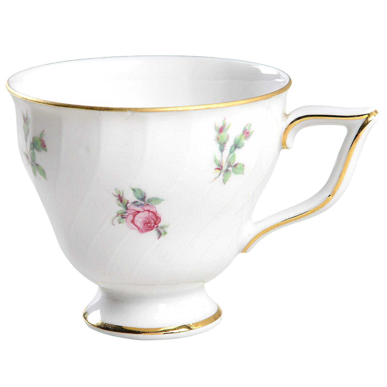 Dresden Flowers (Gold Trim) Footed Demitasse Cup by Royal Tettau-1