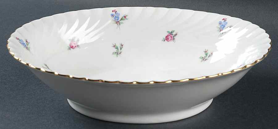 Dresden Flowers (Gold Trim) 9" Oval Vegetable Bowl by Royal Tettau-1