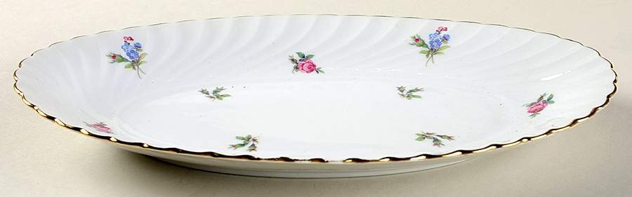 Dresden Flowers (Gold Trim) Relish by Royal Tettau-1