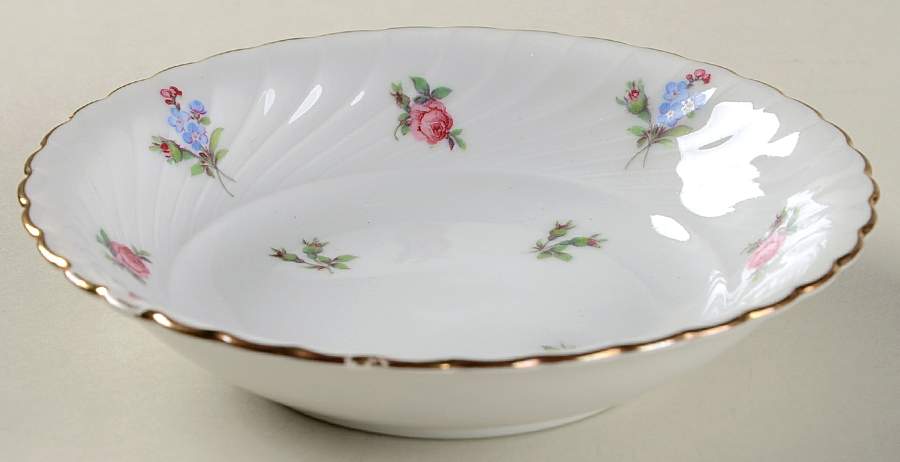 Dresden Flowers (Gold Trim) Fruit/Dessert (Sauce) Bowl by Royal Tettau-1